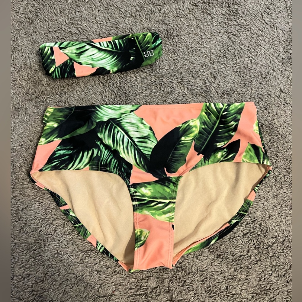 Albion fit swim bottoms and headband